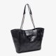 Black Soft Tote Bag Tote Shoulder Bucket Hundred Bags Large Capacity Shopping Bag